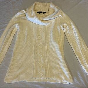 JEANNE PIERRE Ivory Cowl Neck Sweater